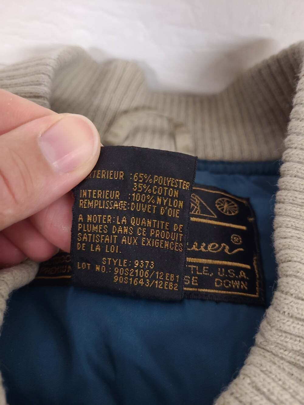 Eddie Bauer Goose Down Quilted Vest Men's Size Large Full Zip - Picture 6 of 7